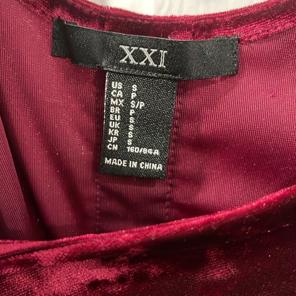 Forever 21 Suede Burgundy Dress (Size:Small) - Picture 4 of 7